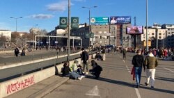 Studenti i građani na blokadi Autokomande u Beogradu, 28. januar