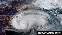 Зображення з американського супутника, який відстежував буревій «Флоренс», вересень 2018 року