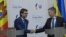 Miniștrii de externe ai Republicii Moldova și Ucrainei, Nicu Popescu și, respectiv, Vadim Pristaiko. Kiev, 9 septembrie 2019