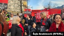 Okupljanje na Dan žena u Sarajevu.