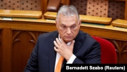 Orbán Viktor kormányfő a parlamentben 2021. szeptember 20-án