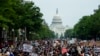 Protest împotriva rasismului la Washington, 6 iunie 2020.