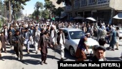 A protest in Faryab on July 5.