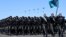 Казахстанские военные на параде в Жамбылской области в День защитника Отечества