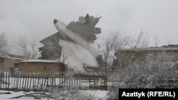 Рухнувший самолет Boeing-747-400 в селе Дачи-СУ, 16 января 2018 года. 