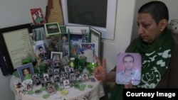 Shahnaz Karim Beigi, whose son, Mostafa Karim Beigi, was reportedly killed in the 2009 post-election crackdown in Iran, has joined the campaign and cut her hair in support of political detainees in Evin prison, whom she also describes as her "sons."