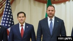 Держсекретар США Марко Рубіо (л) і голова Офісу президента України Андрій Єрмак, архівне фото