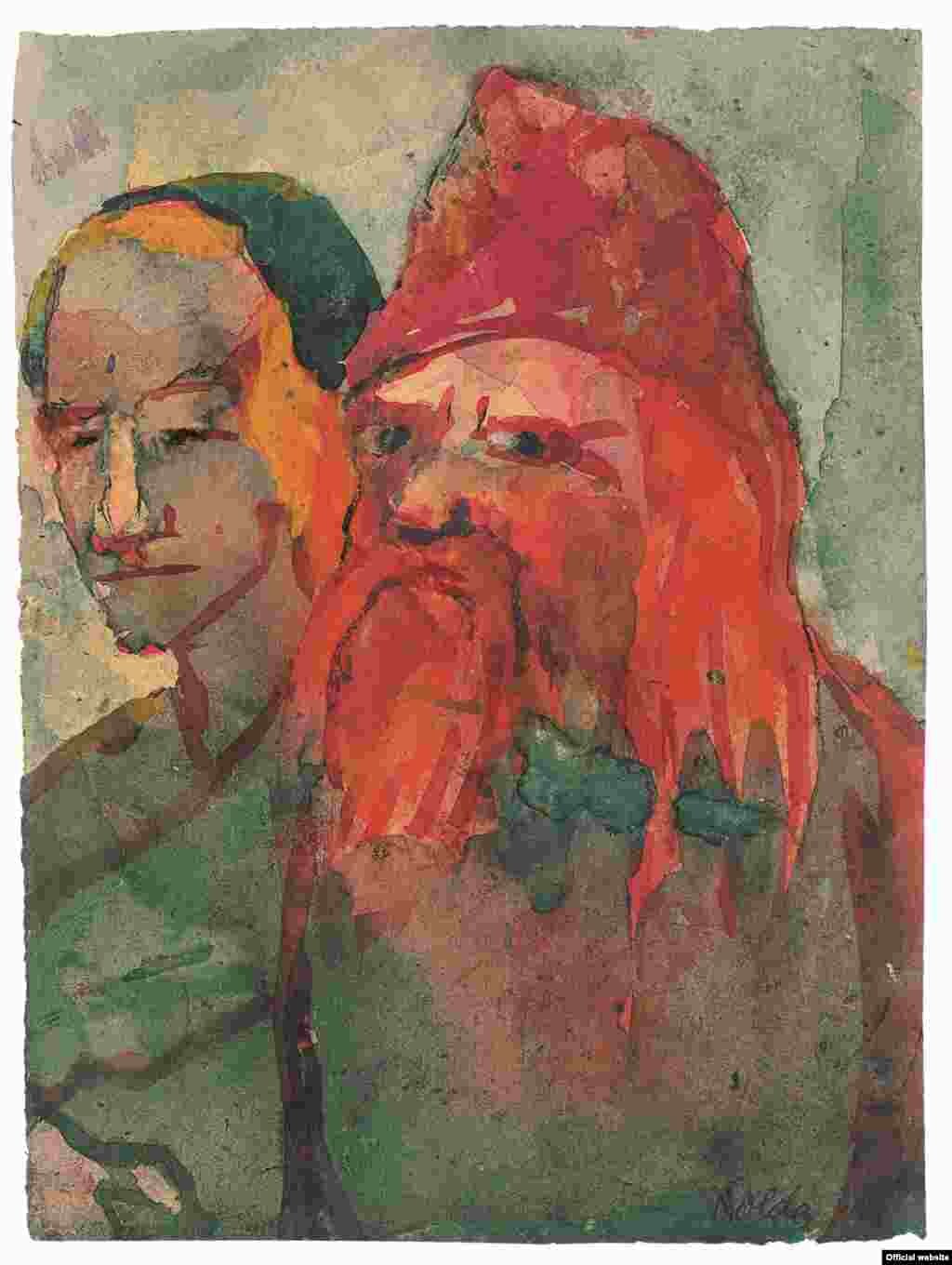 Emil Nolde, Pereche de țărani în vîrstă (ca. 1942).
