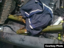 Зброя у авто, покинутих після стрілянини поблизу Мукачева, 11 липня 2015 року