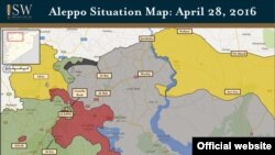 رنگ زرد مناطق تحت کنترل کردهای سوری است. ترکیه پیشتر به کردها هشدار داده بود از فرات رد نشوند اما آنها پس از آن شهر منبج را نیز به تصرف خود درآوردند.