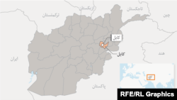 کابل، پایتخت افغانستان در نقشۀ افغانستان