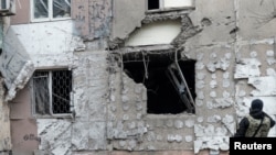 Dëmet e shkaktuara nga sulmet ruse në Herson. Fotografi nga arkivi. 