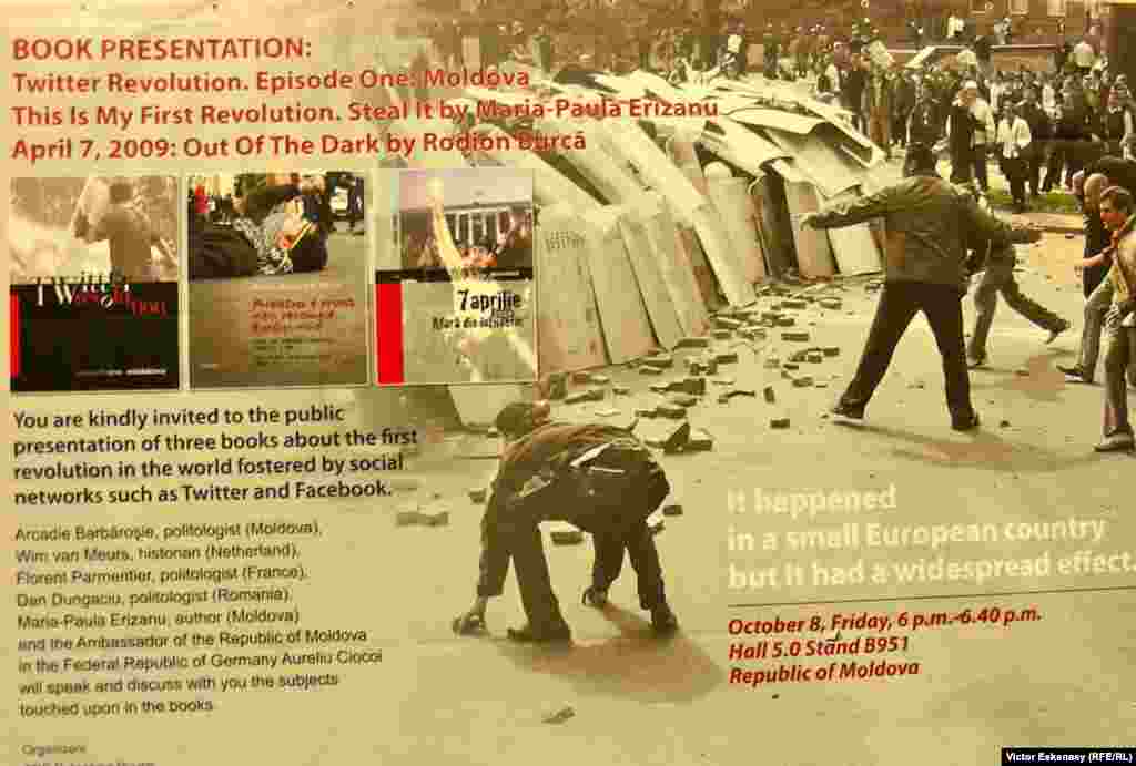 Lansări de carte la standul R. Moldova - Frankfurt Book Fair, Poster Moldova, 2010