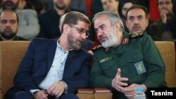 حمید شاه‌آبادی در کنار علی فدوی (جانشین فرمانده سپاه)، دی ۹۸