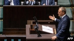 Виступ Дональда Туска тривав майже 50 хвилин і багато часу він говорив про війну в Україні