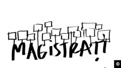 Protestul Magistraților, desen de Dan Perjovschi