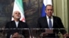 Russian Foreign Minister Sergei Lavrov (right) and his Iranian counterpart, Mohammad Javad Zarif, will be discussing bilateral ties and regional issues. 