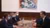 Presidenti i Serbisë, Aleksandar Vuçiq me përfaqësuesit e listës "Alternativa Demokratike Shqiptare - Lugina e Bashkuar". Beograd, 14 korrik 2020.
