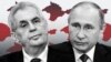 Presidenti çek, Millos Zeman (majtas), dhe ai rus Vladimir Putin - Fotografi ilustruese.