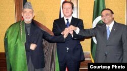 Asif Ali Zardari, Hamid Karzai i David Cameron 