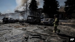 خسارت ناشی از حمله هوایی روسیه به منطقه دونتسک اوکراین، ۱۱ مرداد