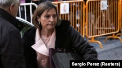 Спікер парламенту Каталонії Карме Форкадель перед допитом у Верховному суді Іспанії, 9 листопада 2017 року