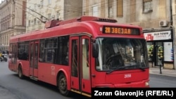 Trolejbus na liniji Studentski trg-Zvezdara, Beograd, Srbija, 9. januar 2025. 