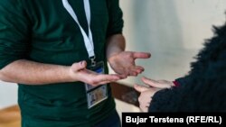 Pamje nga një vendvotim në Prishtinë.