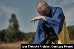 Ihor Titovski la întoarcerea sa în Ucraina după doi ani de captvitate în Rusia.