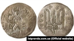 Монета часів України-Русі. Срібляник Київського князя Володимира Великого з періоду 1012–1015 років