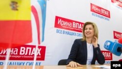 Irina Vlah, celebrând victoria la Comrat, 23 martie 2015