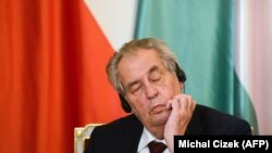 Češki predsjednik Miloš Zeman na konferenciji za novinare 03. oktobra 2019.