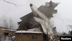 Самолет, упавший на поселок Дачи-Су. Январь, 2016 г.