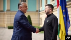 Ukrajinski predsednik Volodimir Zelenski dočekuje u Kijevu premijera Mađarske Viktora Orbana, 2. jul 2024.