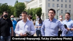 Dmitrij Baskov (desno) u maju je postao suvlasnik kontroverzne fabrike akumulatora za automobile u blizini Bresta.