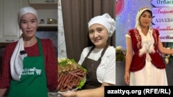 S lijeva na desno: Aqbilek Abdirova, Qarlygash Bakhyt i Aigerim Omirzakova