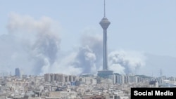 چشم‌اندازی از تهران زیر حملات اسرائیل 