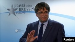 Lider stranke Zajedno za Kataloniju Carles Puigdemont u Briselu, novembar 2023.