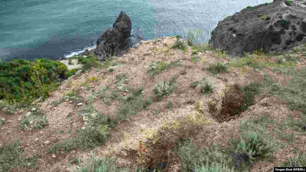 Между мысом Лермонтова и мысом Фиолент находится один из самых активных оползней на сегодняшний момент &ndash; &laquo;Фиолент-2&raquo;. Его активность, по данным обследований, составляет около 20%&nbsp;