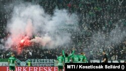 Ferencvárosi TC-Újpest FC labdarúgó bajnoki mérkőzés október 24-én. A lelátón hivatalosan 15 789 néző drukkolt.