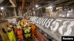 Последний фрагмент трубопровода «Северный поток — 2» перед укладкой. 6 сентября 2021 года