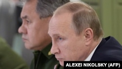 Сергій Шойгу (л) і Володимир Путін (п)