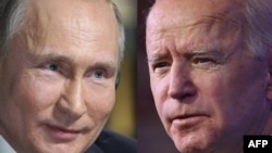 Presidenti amerikan Joe Biden (djathtas) dhe ai rus Vladimir Putin (majtas)