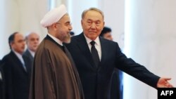 Казакстандын президенти Нурсултан Назарбаев жана Ирандын президенти Хасан Роухани