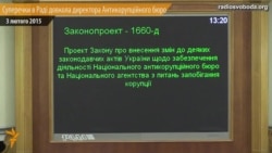 Суперечки у Раді довкола директора Антикорупційного бюро