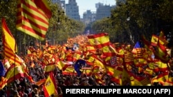 Barcelona , manifestație pentru unitatea Spaniei, 29 octombrie 2017