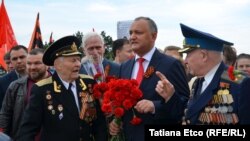 Liderul socialist Igor Dodon, de Ziua Victoriei la Chișinău, 9 mai 2016