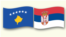 Flamuri i Kosovës dhe ai i Serbisë. Ilustrim.