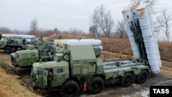 S-300 surface-to-air missile systems are deployed in a military exercise by the Baltic Fleet of the Russian Navy in the Kaliningrad region in January.