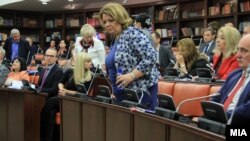 Архивска фотографија - Специјалната јавна обвинителка Катица Јанева, и јавниот обвинител марко Зврлевски на Седница на собраниската Комисија за политички систем и односи меѓу заедниците 